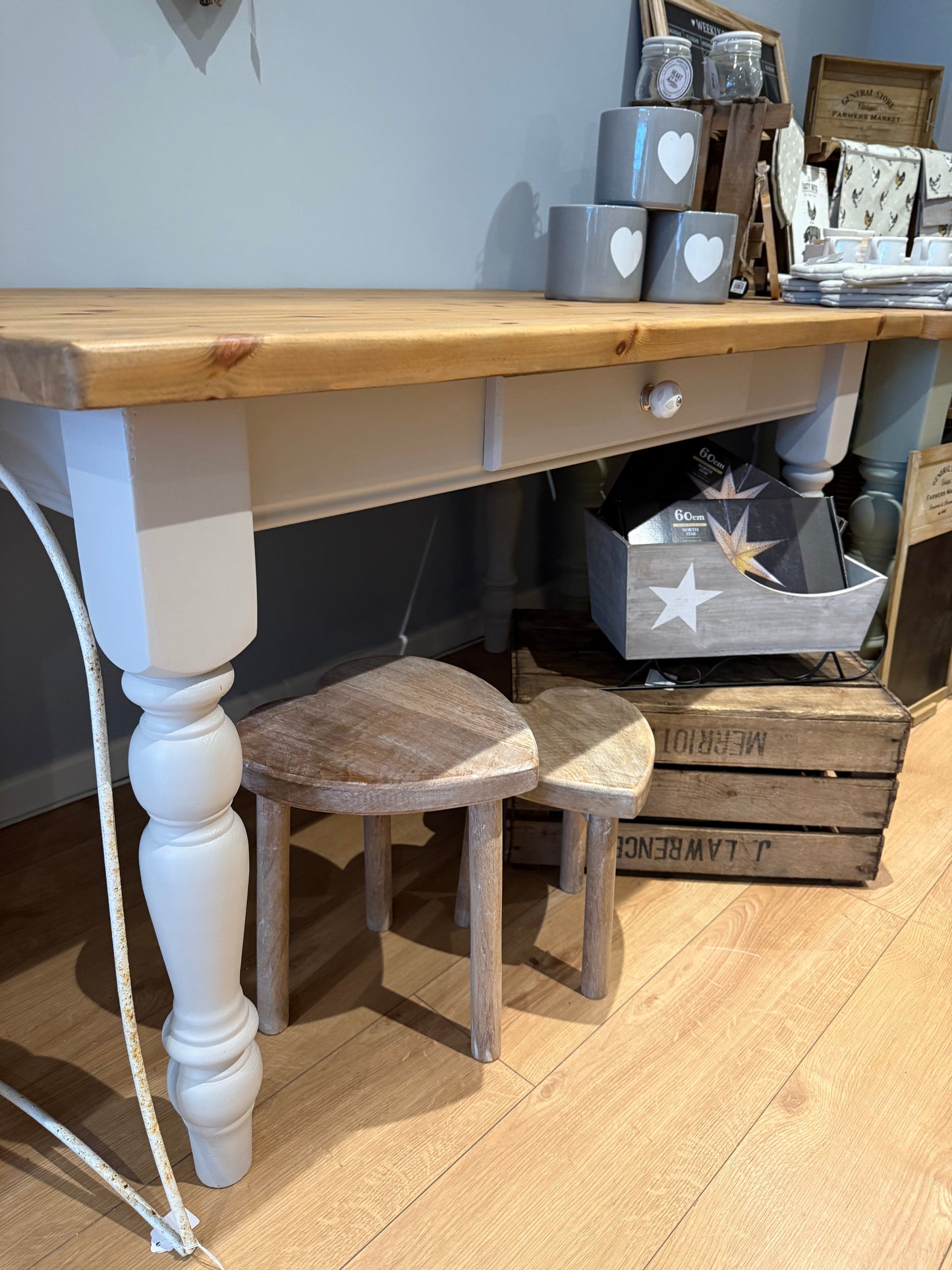 Solid Pine Farmhouse Dining Table