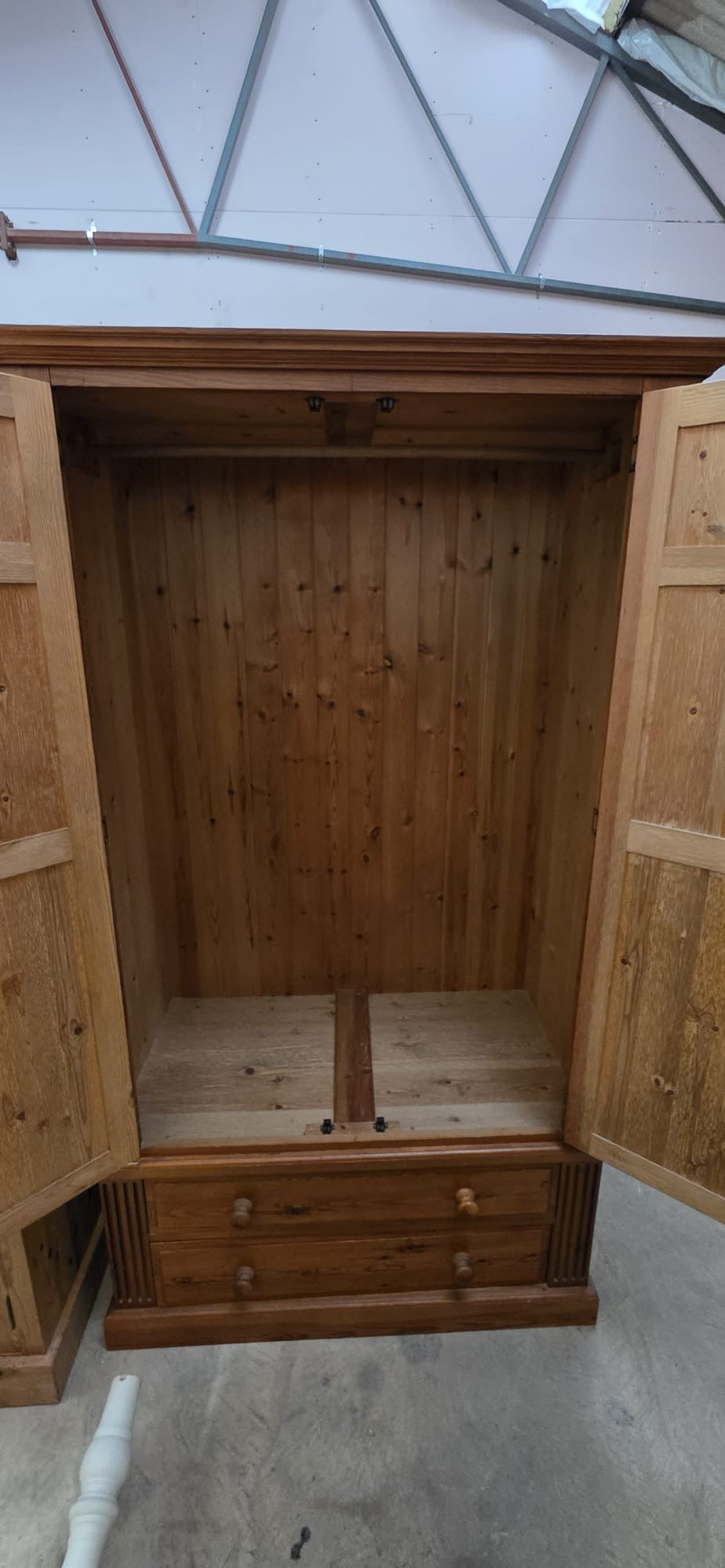 Solid Pine Wardrobe with Drawers