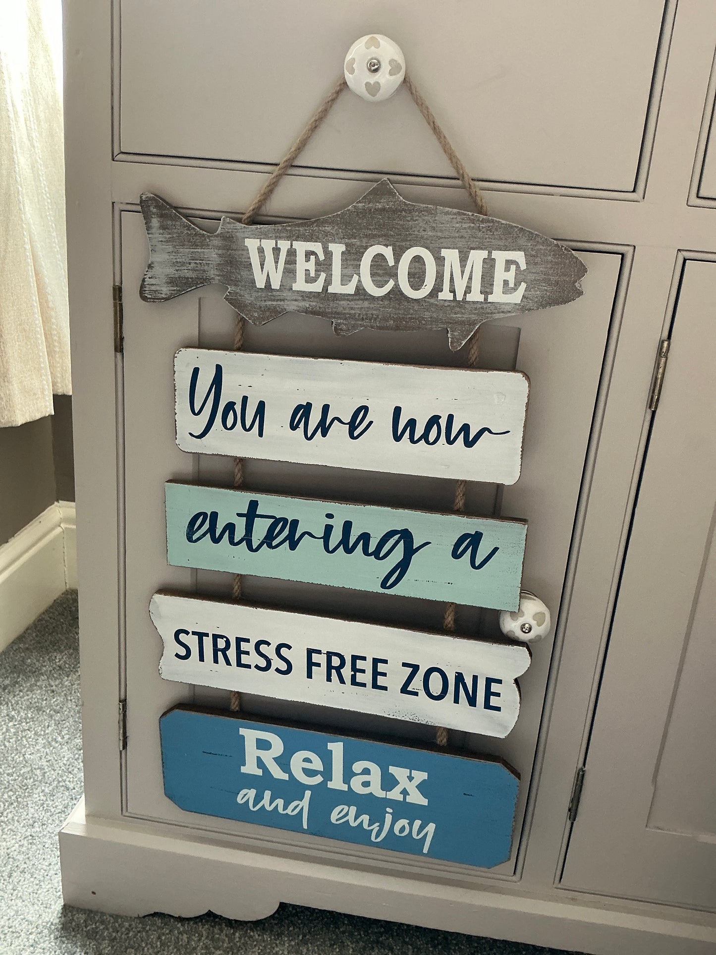 Welcome Stress Free Sign