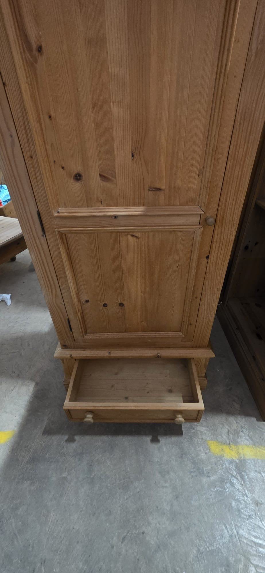 Solid Pine Single Wardrobe