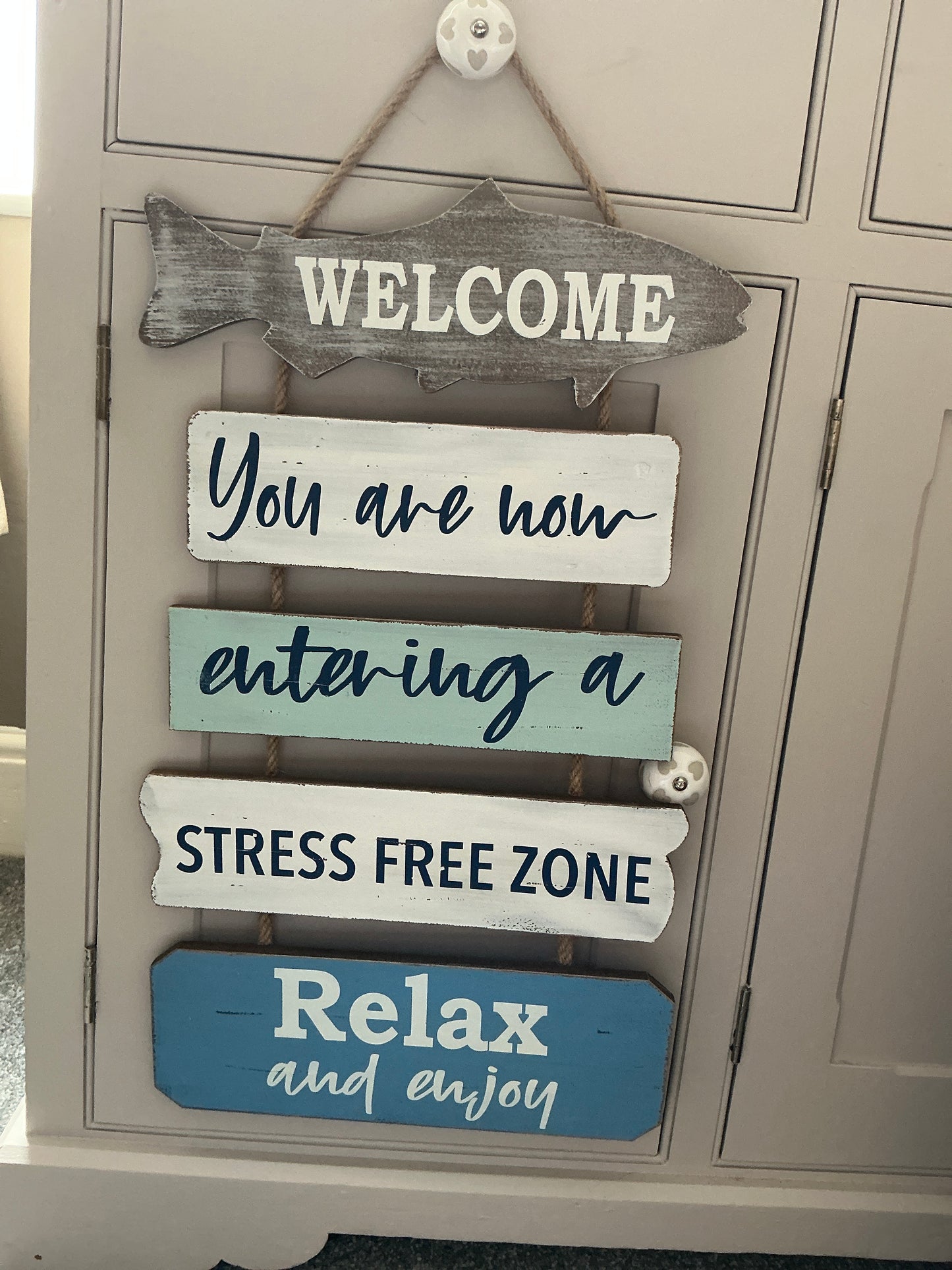 Welcome Stress Free Sign