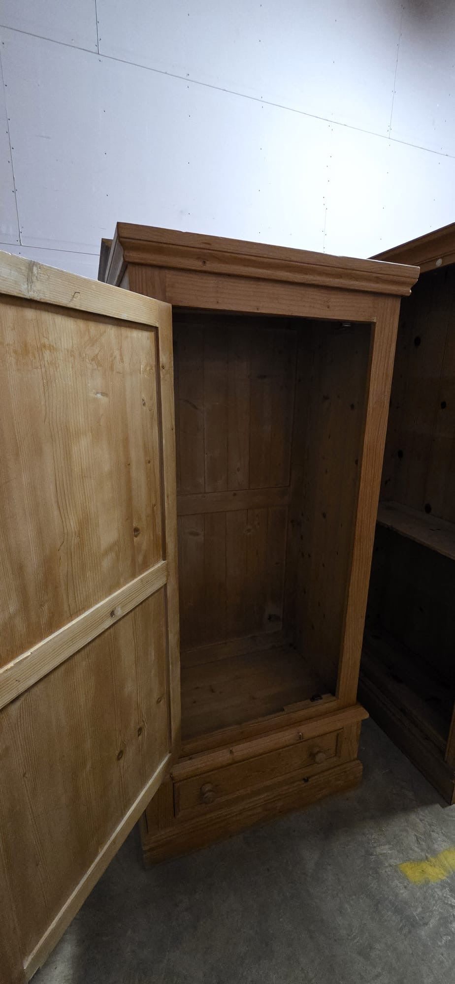 Solid Pine Single Wardrobe