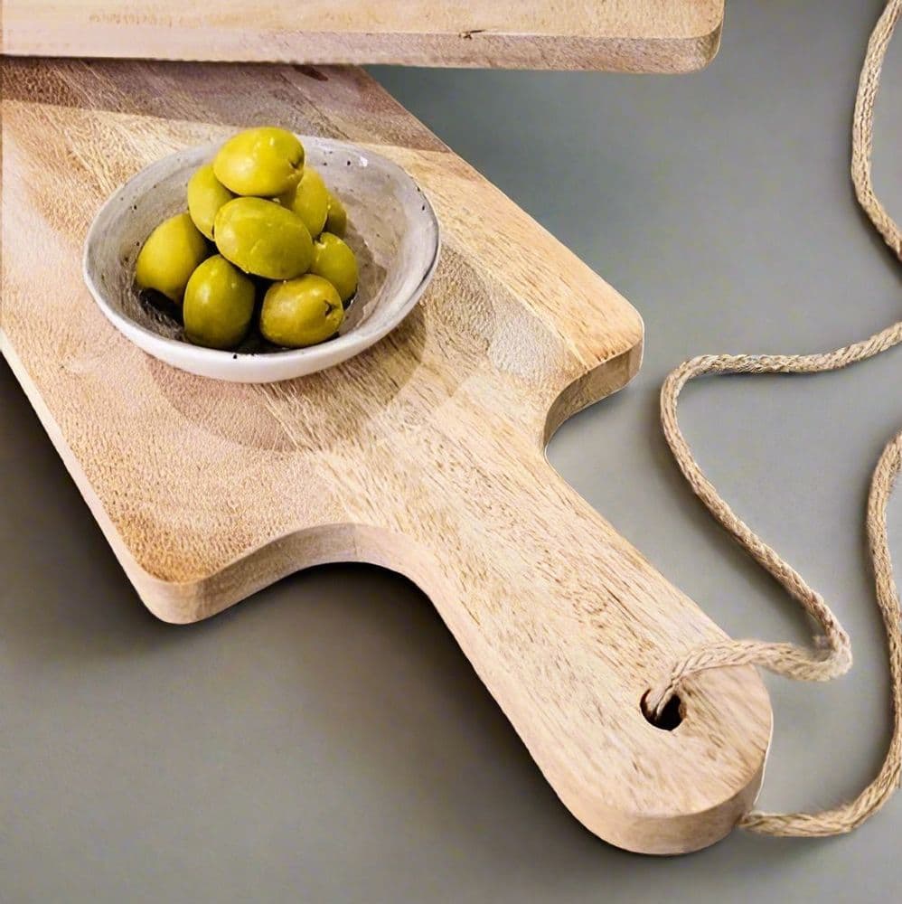 Large Mango Wood Grazing Board With Handle