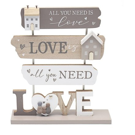 ALL YOU NEED IS LOVE PLAQUE, 24CM