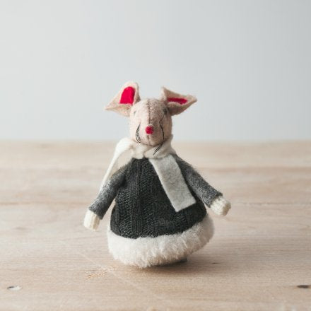 GREY AND BEIGE FABRIC MOUSE