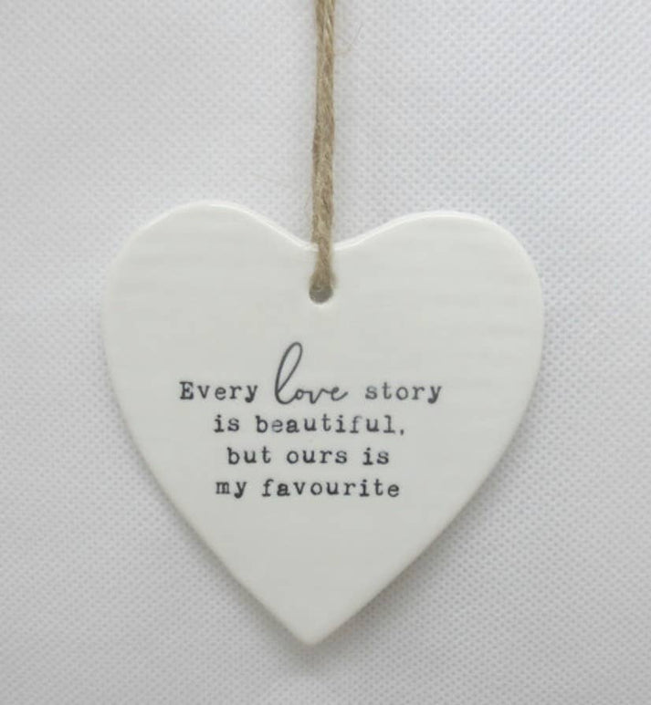 Every Love Story Hanging Heart