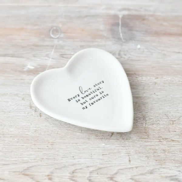 Every Love Story is Beautiful Trinket Heart Dish