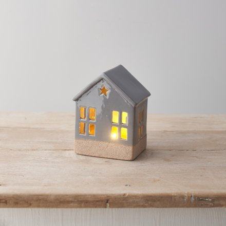Grey Light up house with star