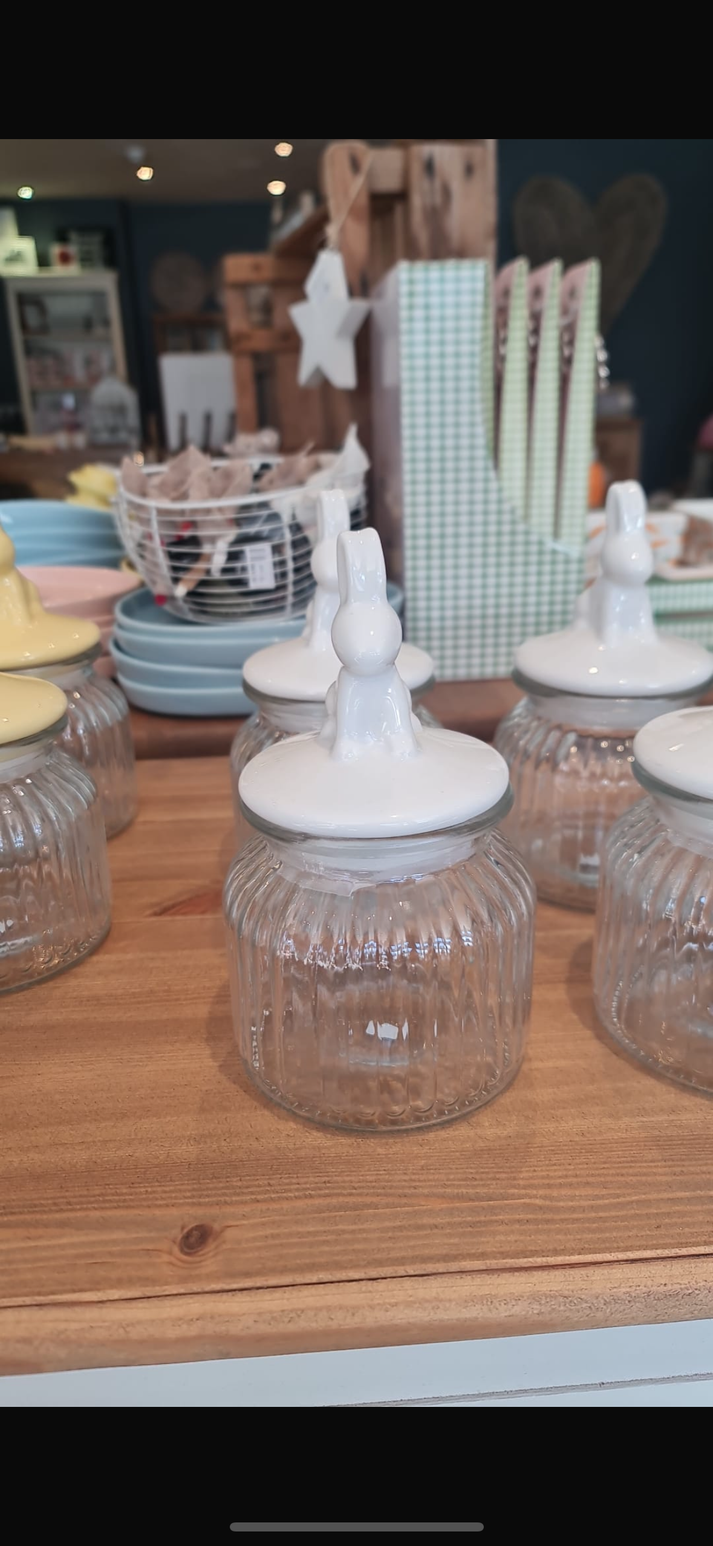 Bunny Jar White