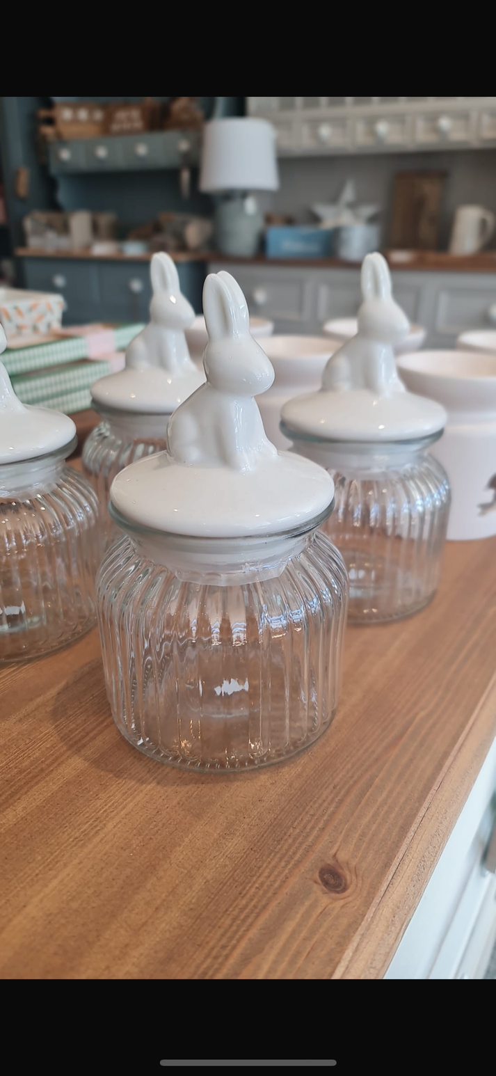 Bunny Jar White
