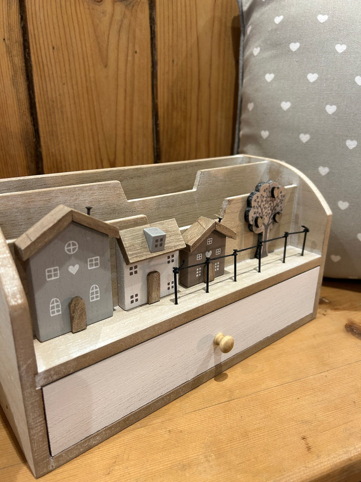 House Letter Rack with drawer
