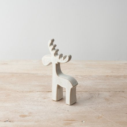 NATURAL REINDEER ORNAMENT, 15CM