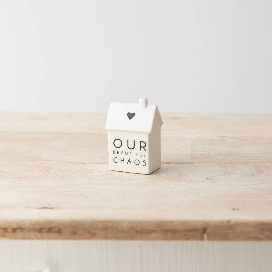 7cm 'our Beautiful Chaos' Porcelain House