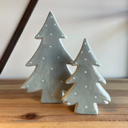 POLKA DOT CHRISTMAS TREE ORNAMENT, 16CM