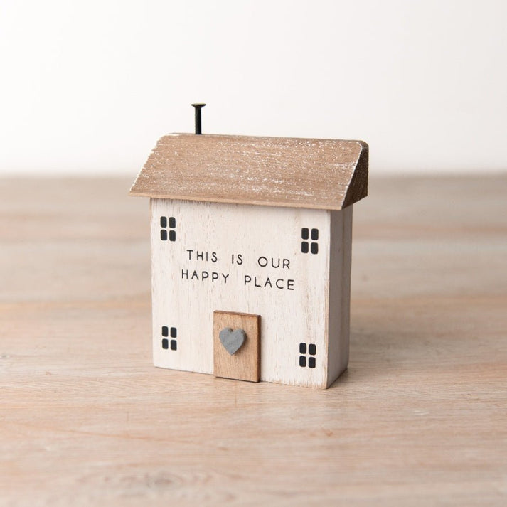 This Is Our Happy Place Wooden House 9.5cm