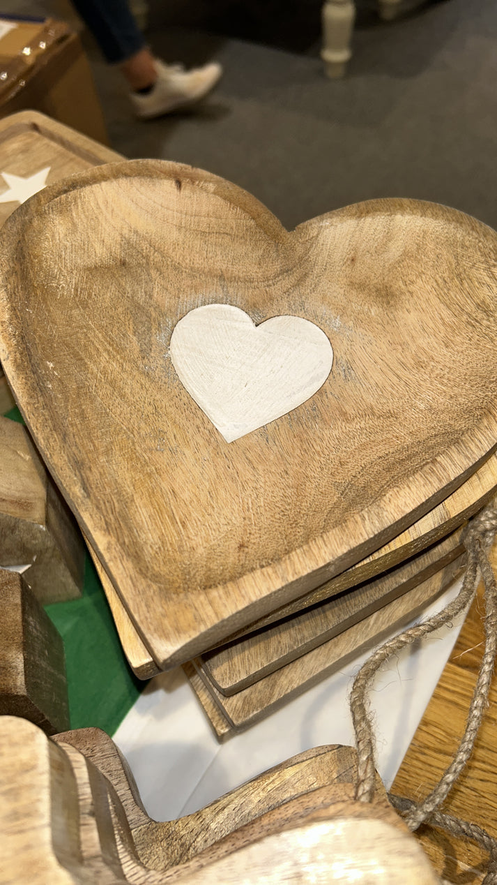 Wooden Heart Dish