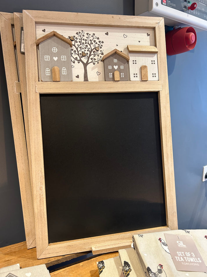 Wooden Houses Blackboard