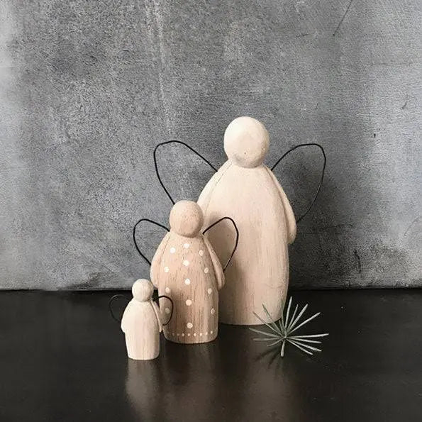 Small Wooden Angel Christmas Decoration