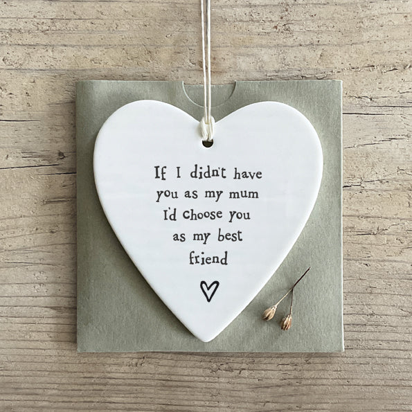 Porcelain round heart-Have you as mum