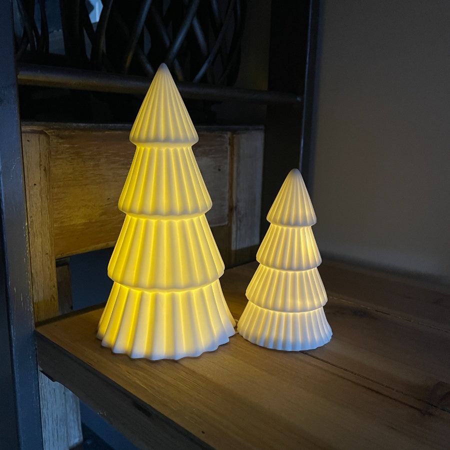 Led Ceramic White Tree, 13cm