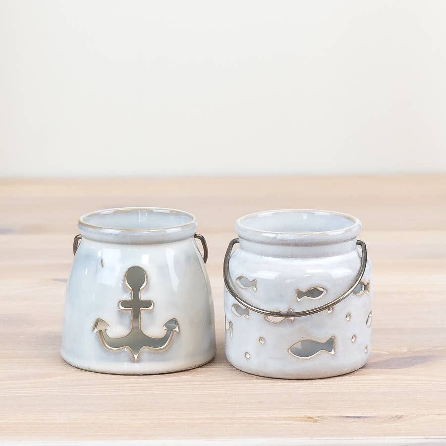 Cut Out Anchor Candle Cup Holder