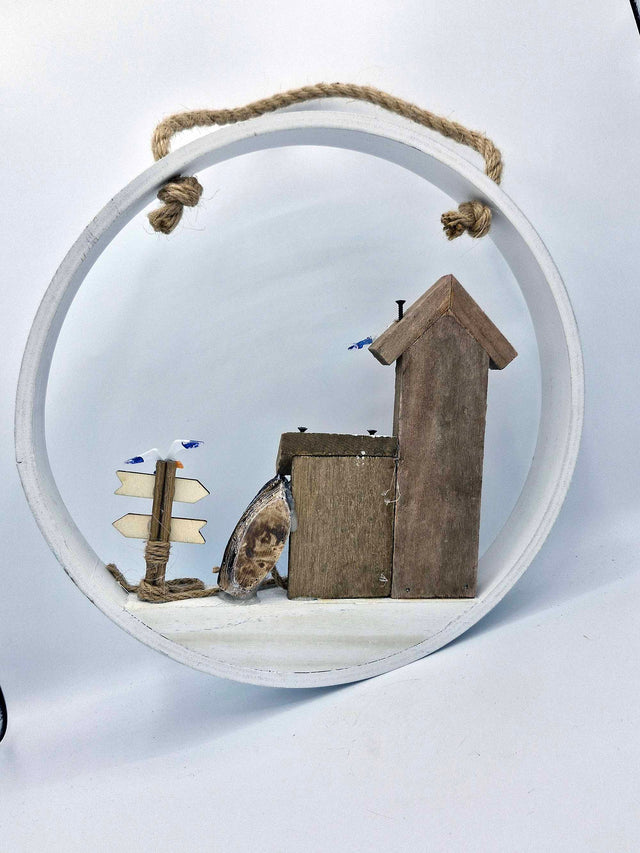 Wooden Beach House Hanging Wall Art