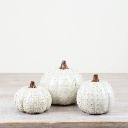 PATTERNED PUMPKIN DECO, 13CM