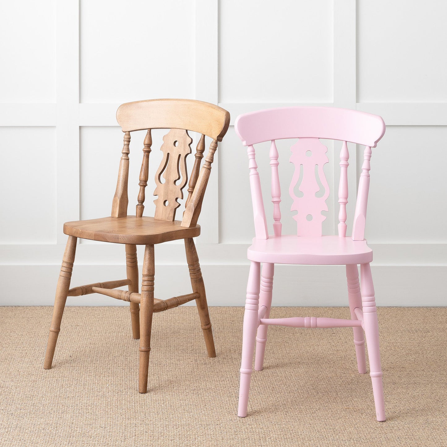 Farmhouse Fiddle Back Chair (Painted)