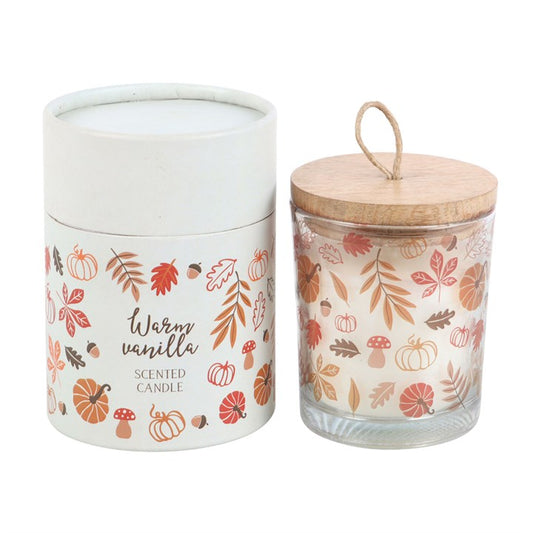 Autumn Leaves warm vanilla candle