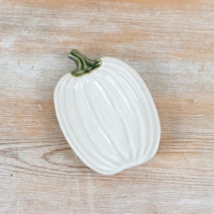 12.9CM CERAMIC PUMPKIN TRINKET DISH