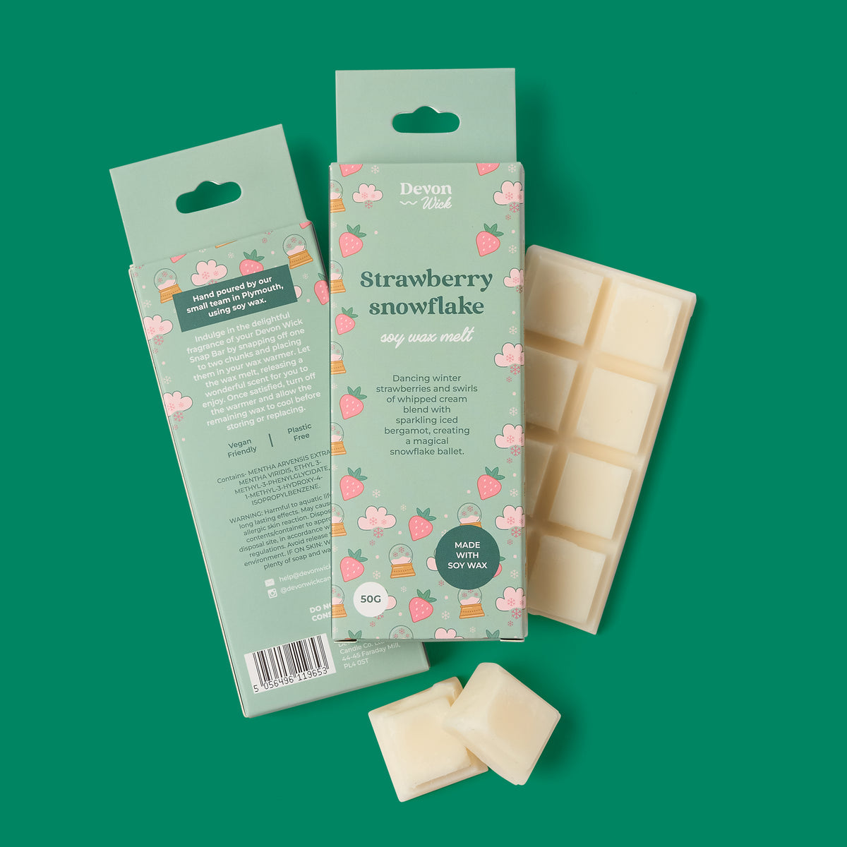 Strawberry Snowflake Snap Bar Wax Melts