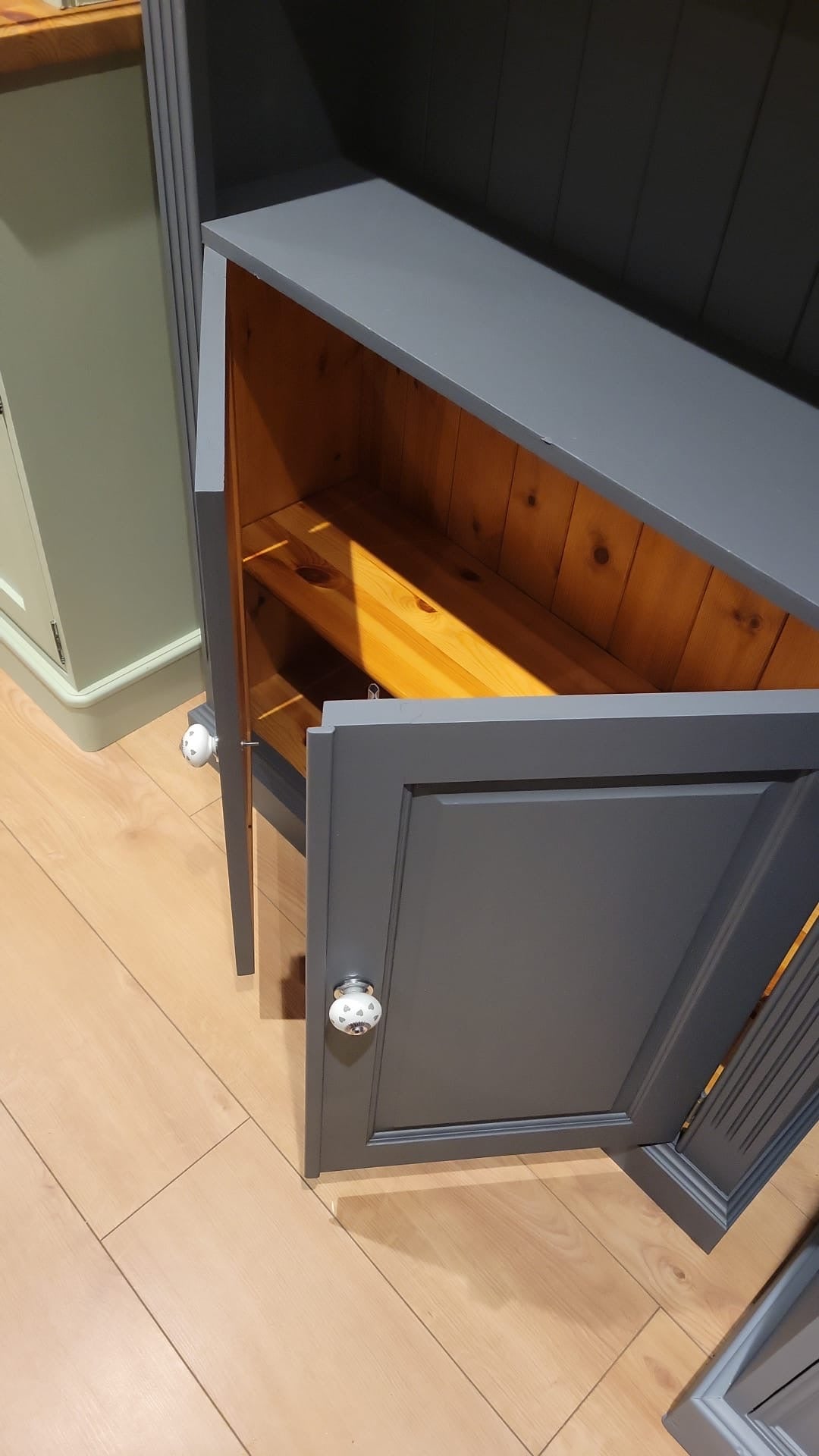 Solid Pine Bookcase with Cupboard