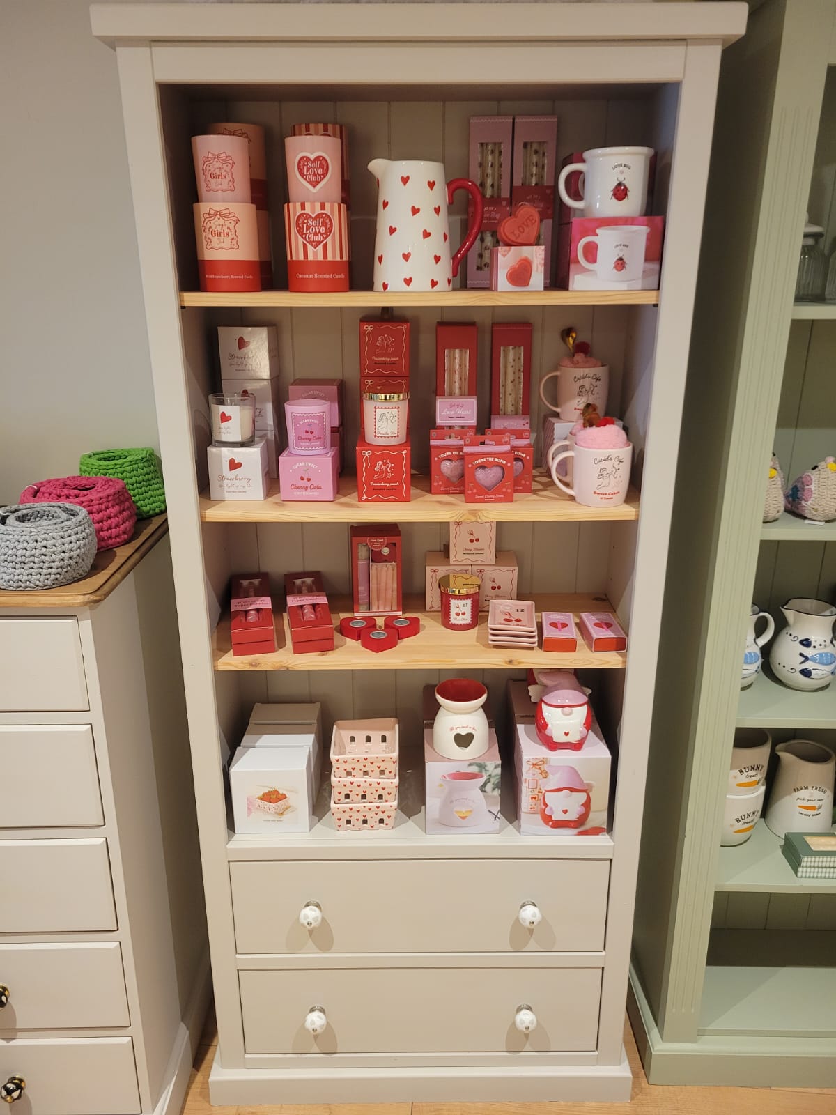 Solid Pine Bookcase with Drawers