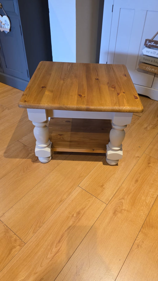 Solid Pine Lamp/Coffee Table