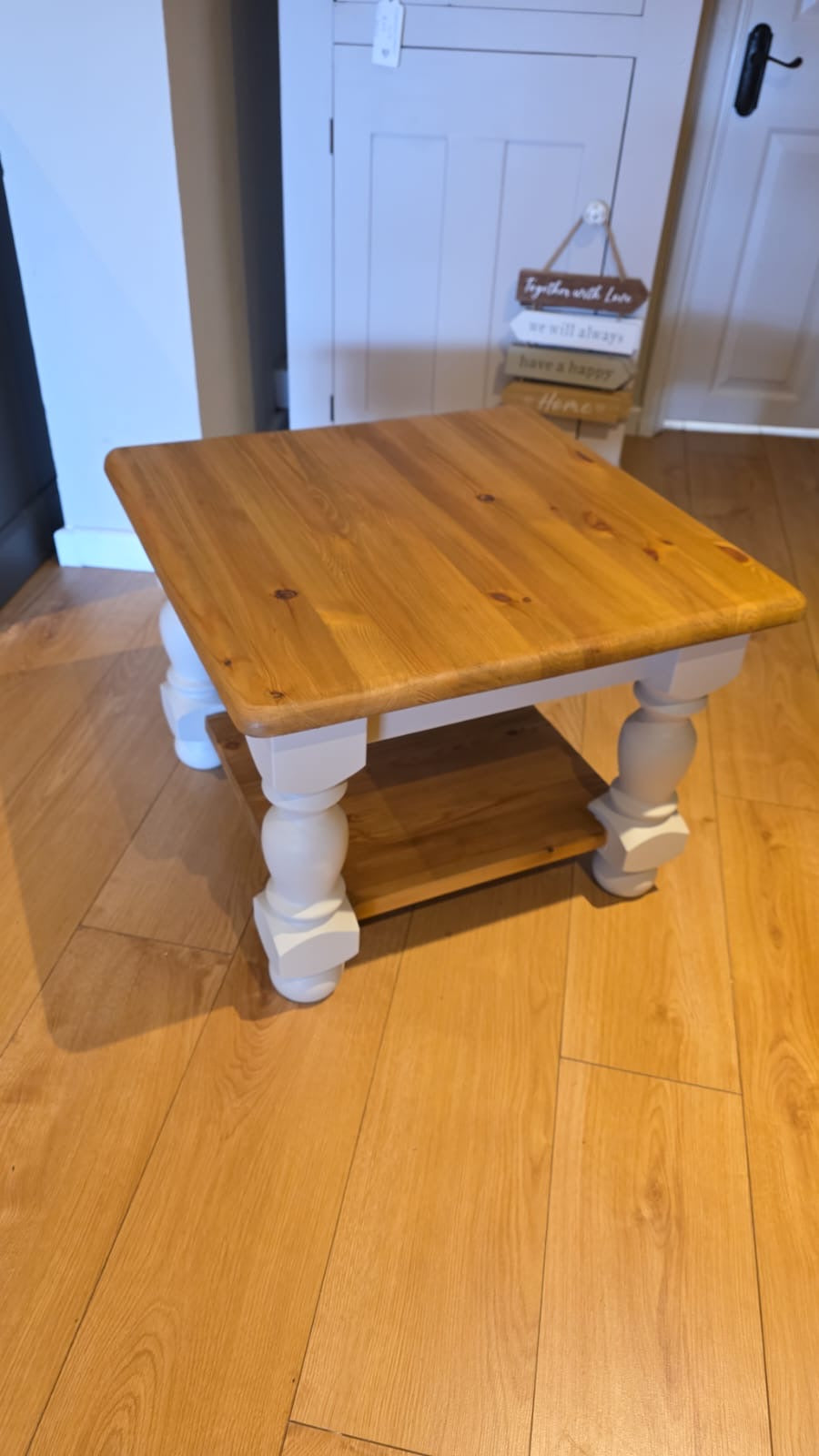 Solid Pine Lamp/Coffee Table