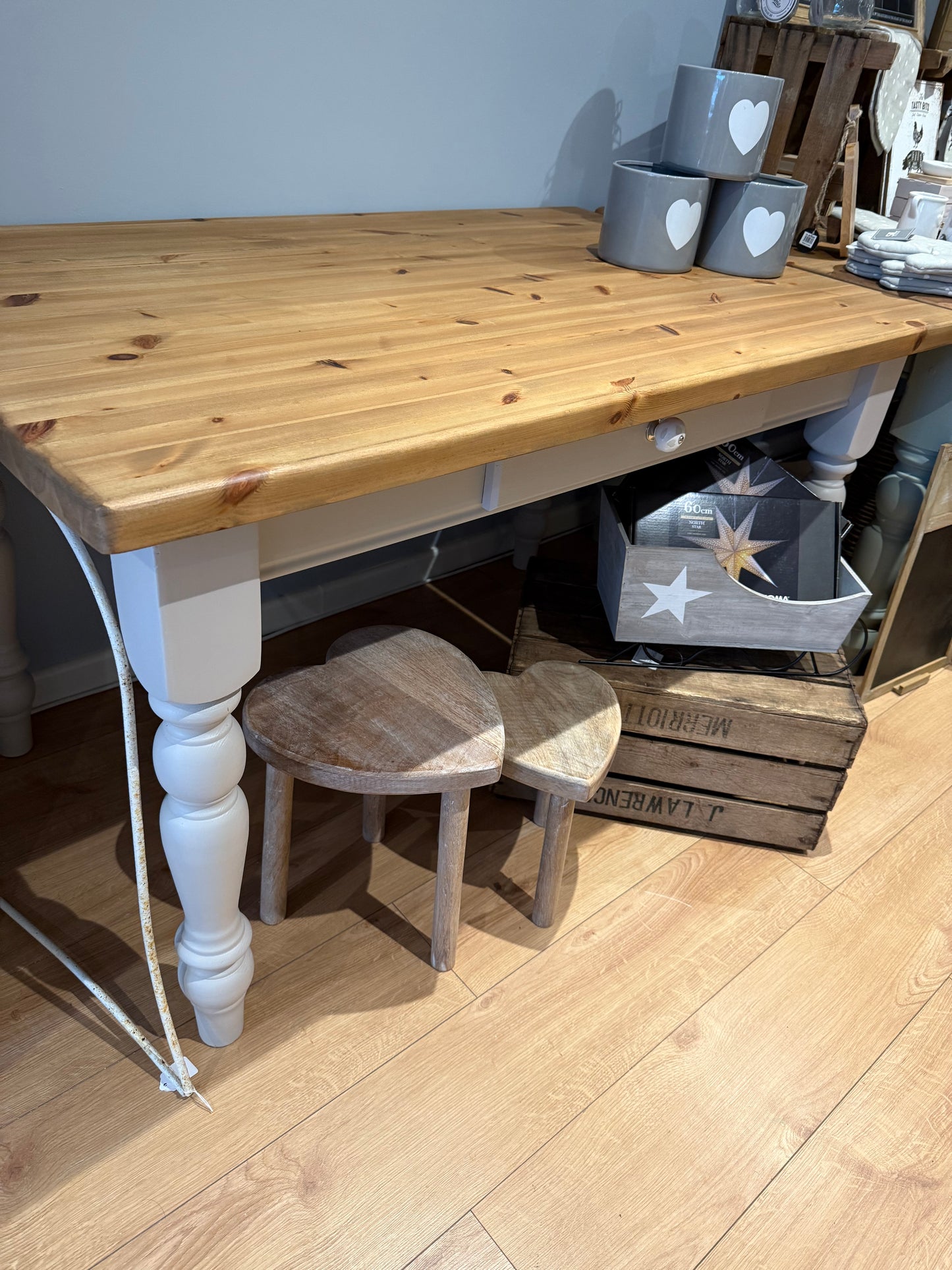 Solid Pine Farmhouse Dining Table