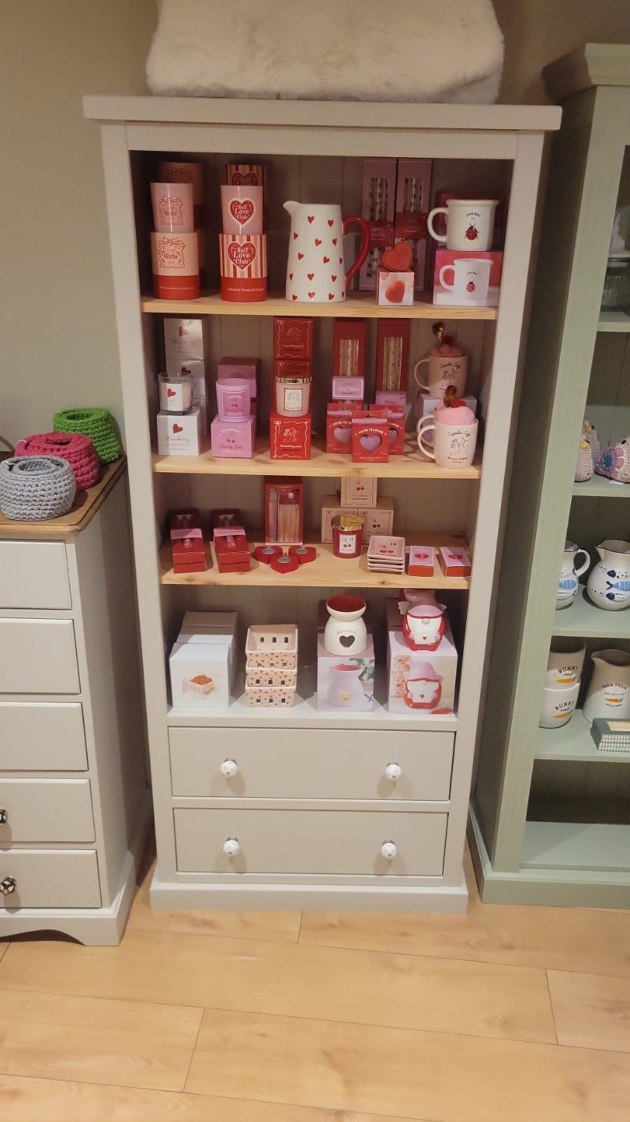 Solid Pine Bookcase with Drawers