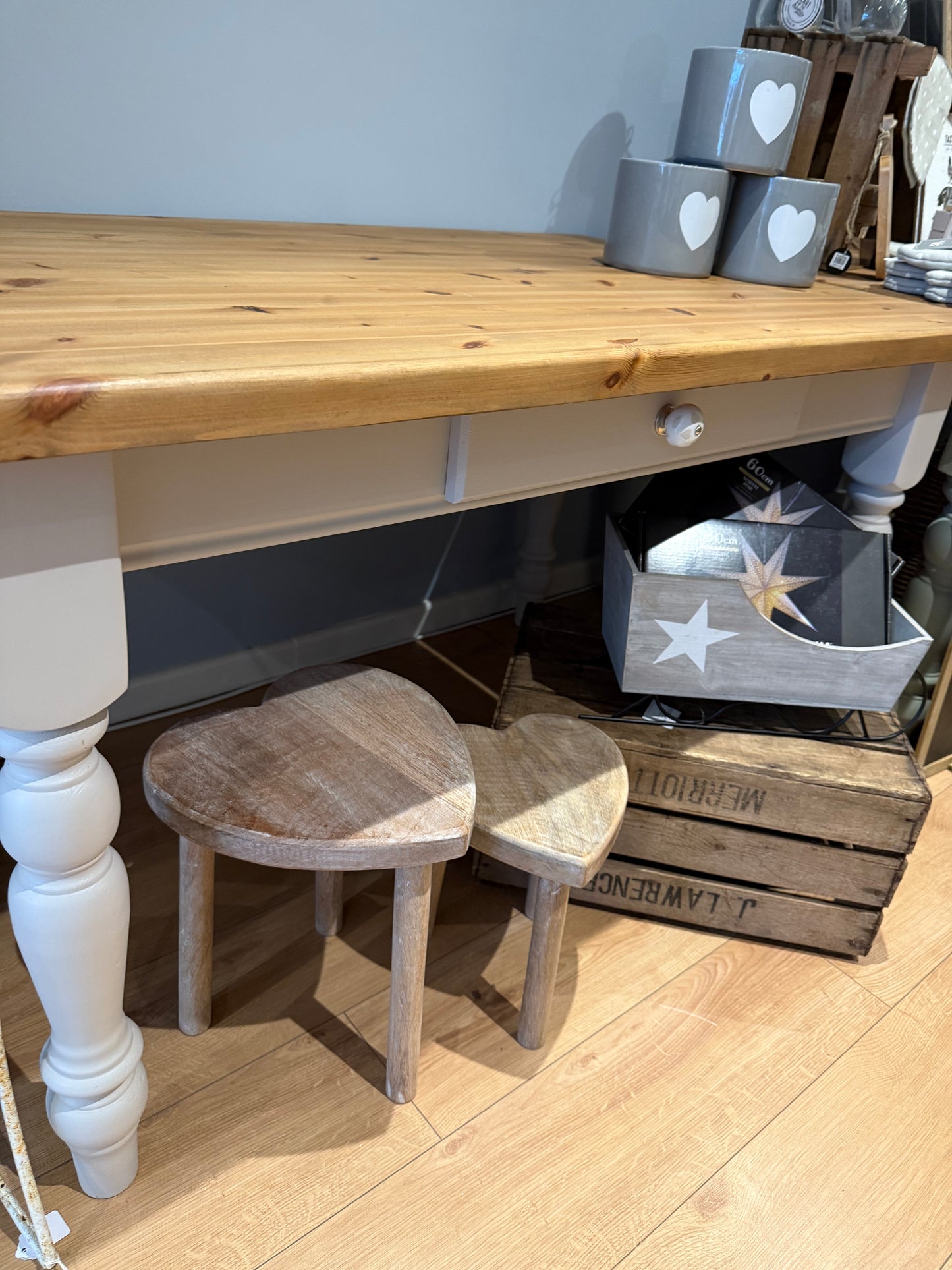 Solid Pine Farmhouse Dining Table