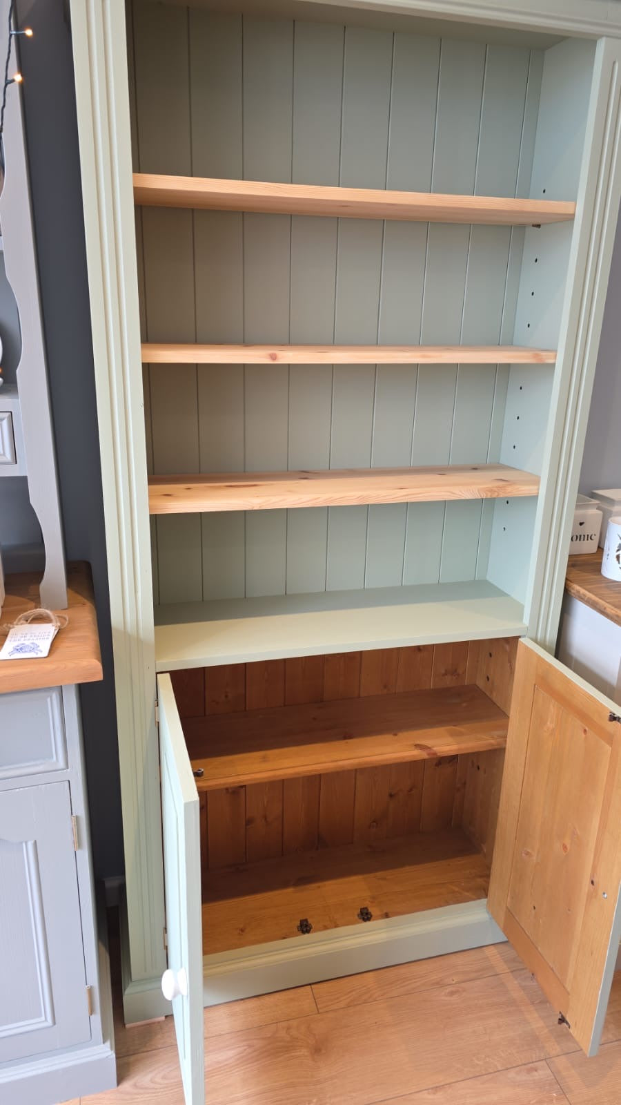 Solid Pine Bookcase/Cupboard