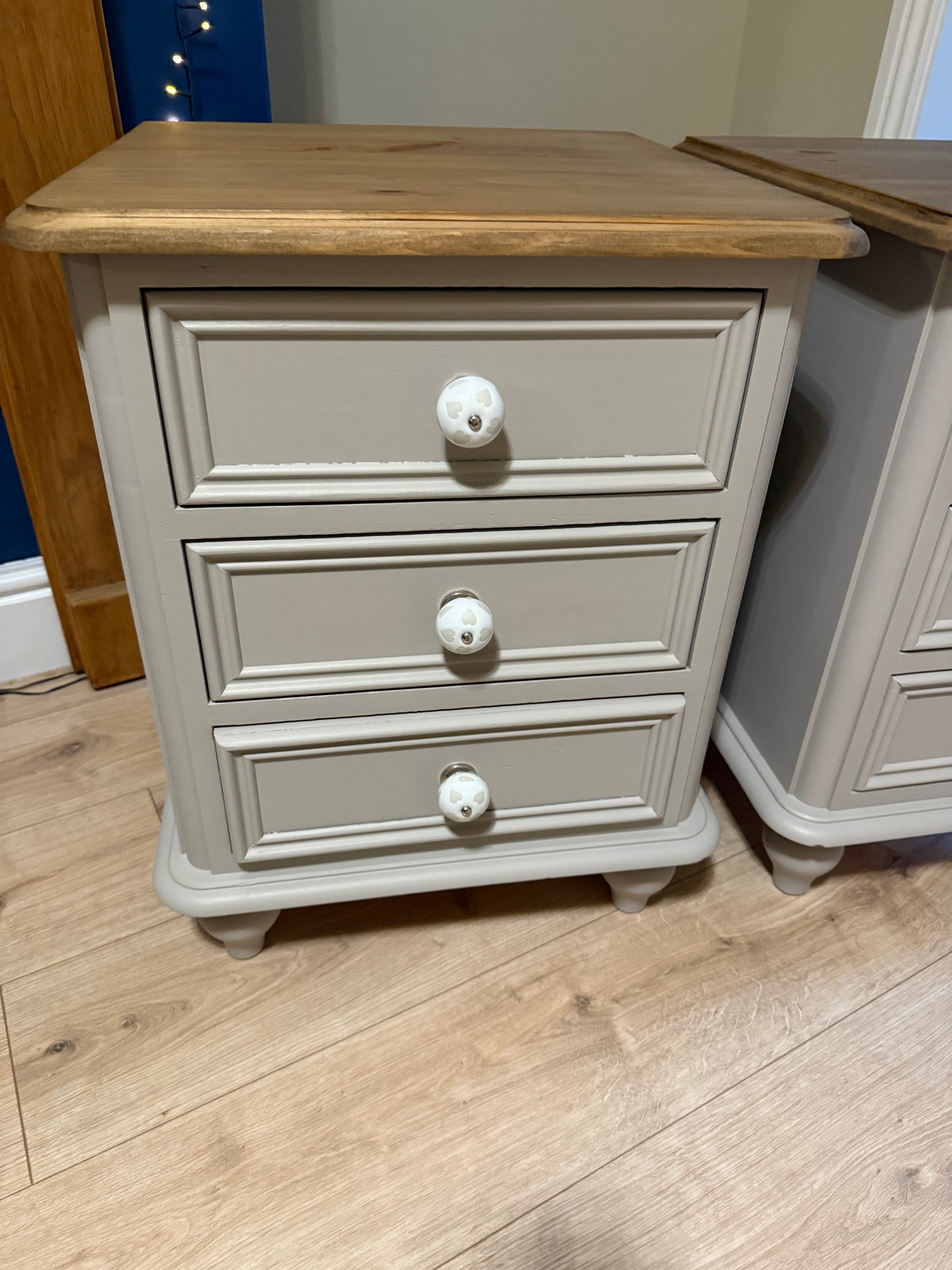 Solid Pine Pair of Bedside Tables