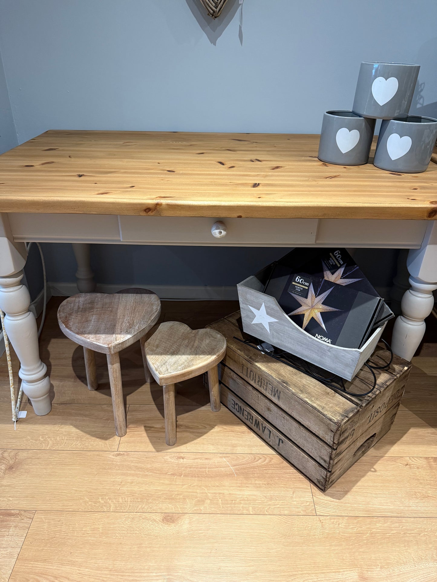 Solid Pine Farmhouse Dining Table