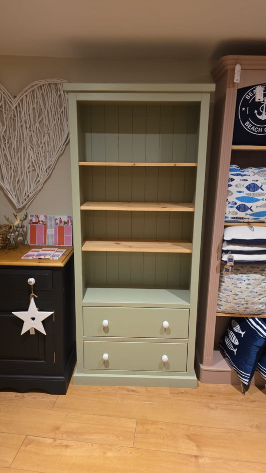 Solid pine Bookcase with drawers