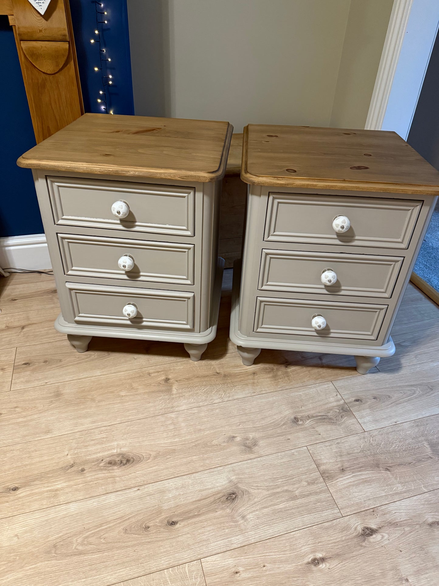 Solid Pine Pair of Bedside Tables