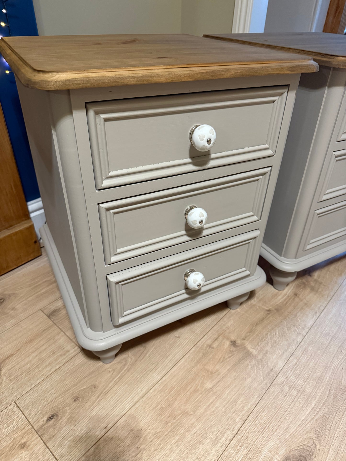 Solid Pine Pair of Bedside Tables