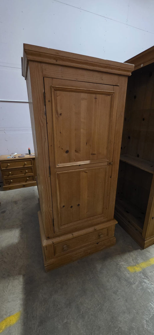 Solid Pine Single Wardrobe