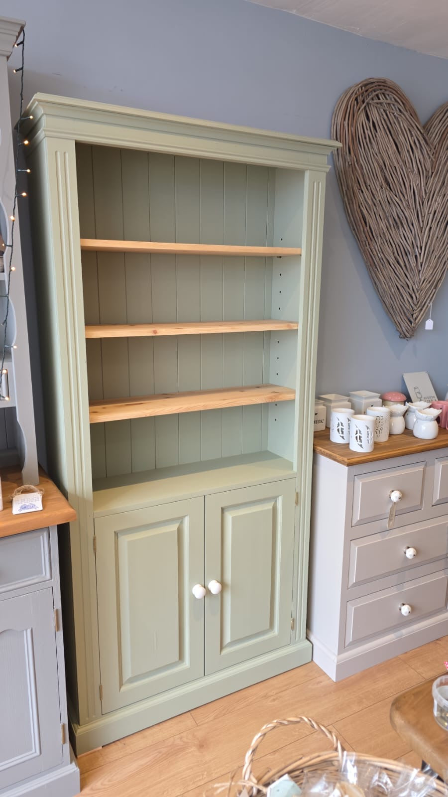Solid Pine Bookcase/Cupboard