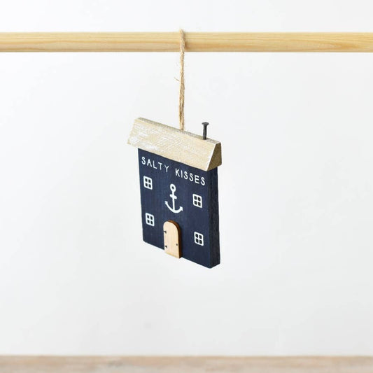 Salty Kisses Hanging Wooden House 8cm