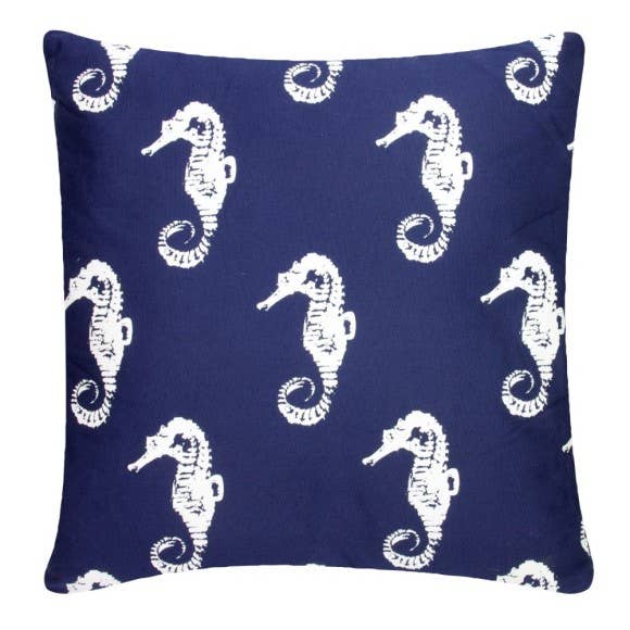 Seahorses Cushion, Navy, 45x45cm
