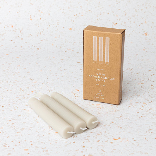 Celia Tapered candles Stone
