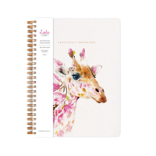 WIRO BOUND GIRAFFE ORGANISER / NOTEBOOK BY LOLA DESIGN